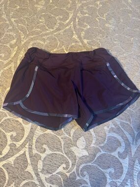 lululemon athletica Women's Plum Athletic Shorts with Reflective Trim